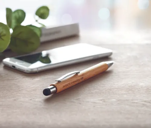Stylo stylet en bambou personnalisé - Bayba