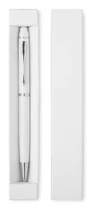 Stylo touch twist en aluminium personnalisé - Eduar | White