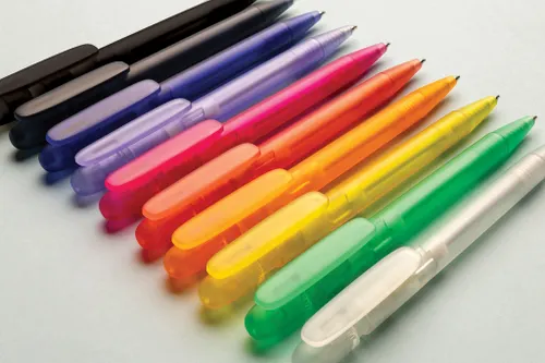 Stylo transparent publicitaire en ABS recyclé et certifié GRS Devin - XD Collection