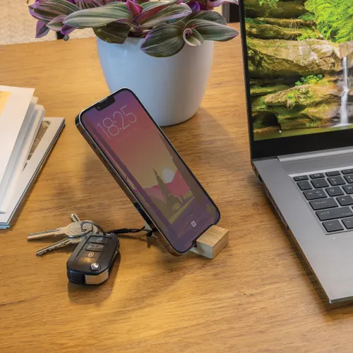 Support pour téléphone en bambou personnalisé Standkey - XD Collection