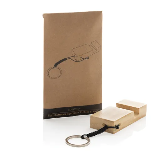 Support pour téléphone en bambou personnalisé Standkey - XD Collection
