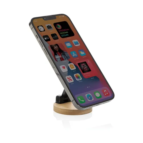 Support téléphone personnalisé en plastique RCS et bambou Magmount - XD Collection