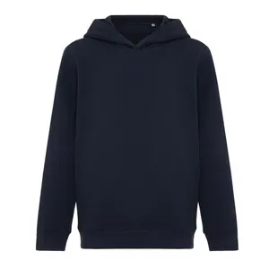 Sweat à capuche personnalisé avec poches latérales Iqoniq Yengo Kids - Iqoniq | Bleu marine