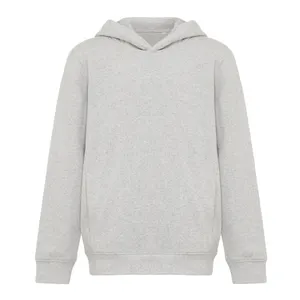 Sweat à capuche personnalisé avec poches latérales Iqoniq Yengo Kids - Iqoniq | Light heather grey