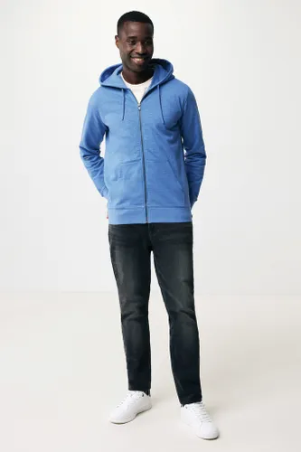 Sweat à capuche publicitaire avec zip en coton recyclé Iqoniq Abisko - iqoniq