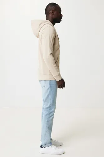 Sweat à capuche publicitaire avec zip en coton recyclé Iqoniq Abisko - iqoniq