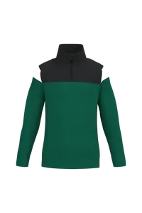 Sweat d'entrainement 1/4 zip enfant - PROACT® | Dark Green / Black