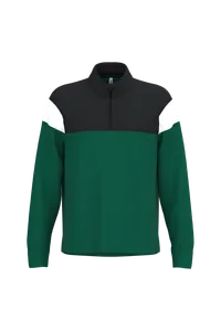 Sweat d'entrainement 1/4 zip unisexe - PROACT® | Dark Green / Black