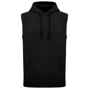 Sweat-shirt à capuche sans manches unisexe - PROACT® | Black