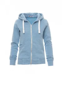 Sweat-shirt brossé personnalisé - URBAN LADY | Bleu sucré chiné