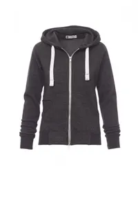 Sweat-shirt brossé personnalisé - URBAN LADY | Noir chiné