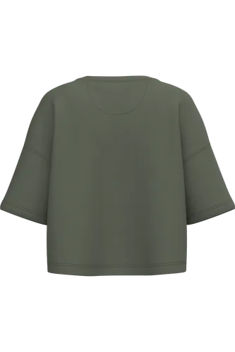 Sweat-shirt crop à manches courtes col rond femme - PROACT®