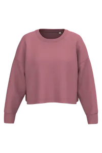 Sweat-shirt crop col rond femme - PROACT® | Antique Rose