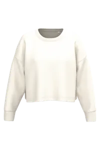 Sweat-shirt crop col rond femme - PROACT® | Coconut Milk