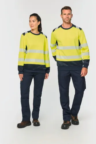 Sweat-shirt de sécurité recyclé col rond unisexe - WK. Designed To Work