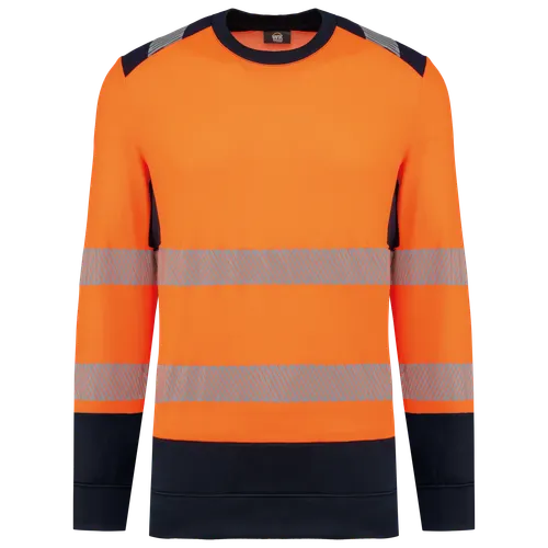 Sweat-shirt de sécurité recyclé col rond unisexe - WK. Designed To Work