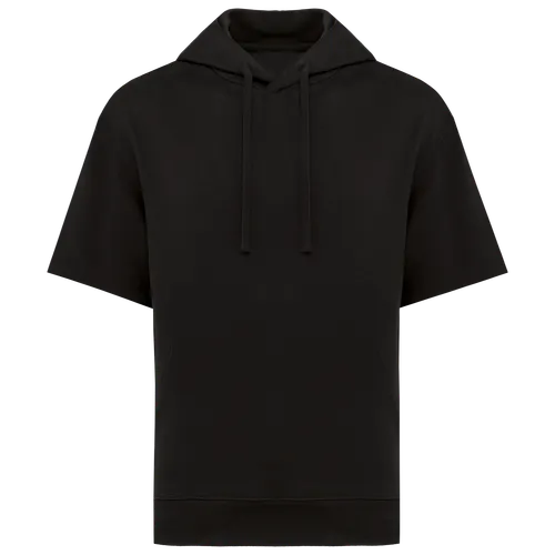 Sweat-shirt écoresponsable à capuche à épaules tombantes manches courtes personnalisé French Terry unisexe - Native Spirit