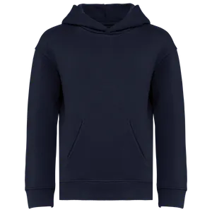 Sweat-shirt écoresponsable à capuche oversize personnalisé enfant - Native Spirit | Navy Blue