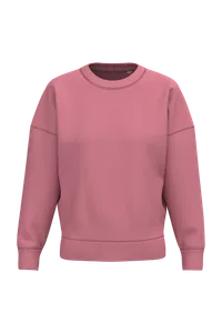 Sweat-shirt écoresponsable à col rond à épaules tombantes femme - Native Spirit | Antique Rose