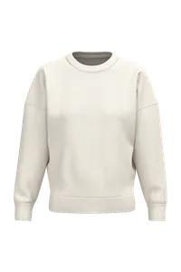 Sweat-shirt écoresponsable à col rond à épaules tombantes femme - Native Spirit | Ivory