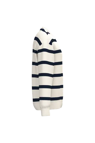 Sweat-shirt écoresponsable à col rond à rayures et épaules tombantes unisexe - Native Spirit