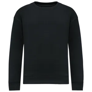 Sweat-shirt écoresponsable à col rond oversize enfant personnalisé - Native Spirit | Black