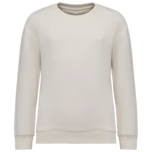Sweat-shirt écoresponsable à col rond oversize enfant personnalisé - Native Spirit | Ivory