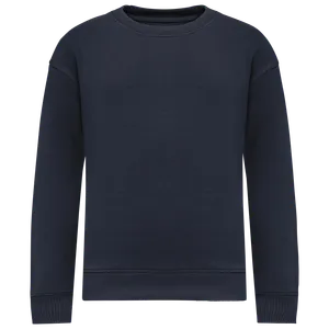 Sweat-shirt écoresponsable à col rond oversize enfant personnalisé - Native Spirit | Navy Blue