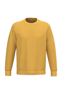 Sweat-shirt écoresponsable personnalisé à col rond unisexe - Native Spirit | Sun Yellow