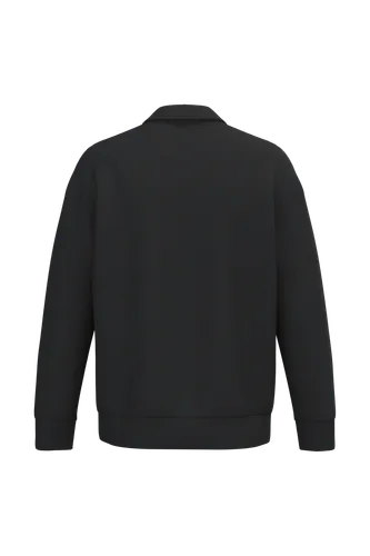 Sweat-shirt écoresponsable quart zip col polo à épaules tombantes unisexe - Native Spirit