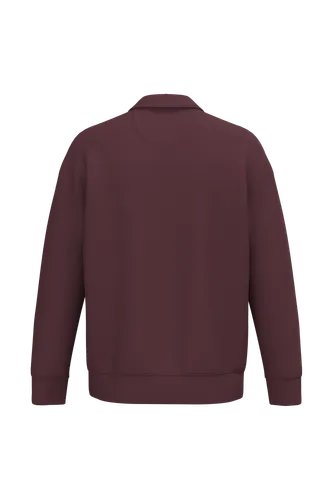 Sweat-shirt écoresponsable quart zip col polo à épaules tombantes unisexe - Native Spirit