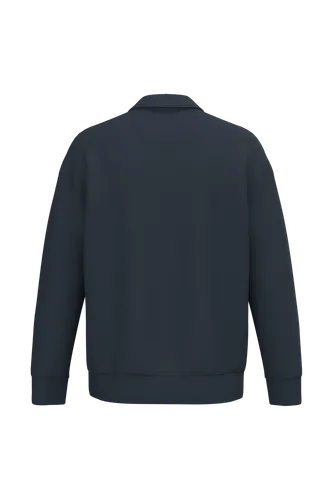 Sweat-shirt écoresponsable quart zip col polo à épaules tombantes unisexe - Native Spirit