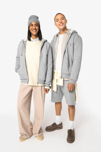 Sweat-shirt écoresponsable zippé doublé en sherpa unisexe - Native Spirit