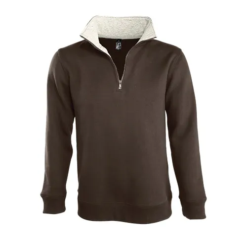 Sweat-Shirt Personnalisé Homme Col Camionneur (1/4 Zip) Scott - SOL'S