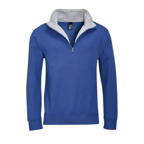 Sweat-Shirt Personnalisé Homme Col Camionneur (1/4 Zip) Scott - SOL'S