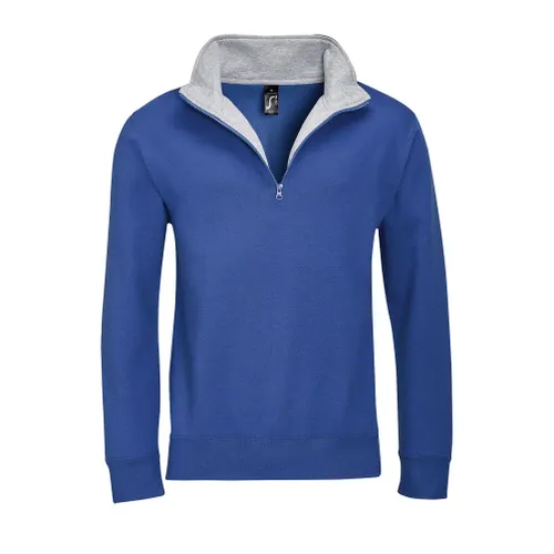 Sweat-Shirt Personnalisé Homme Col Camionneur (1/4 Zip) Scott - SOL'S