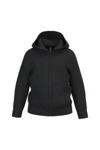 Sweat-shirt recyclé zippé à capuche enfant - Kariban | Black