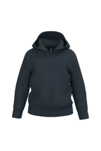 Sweat-shirt recyclé zippé à capuche enfant - Kariban | Navy