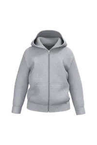 Sweat-shirt recyclé zippé à capuche enfant - Kariban | Oxford Grey
