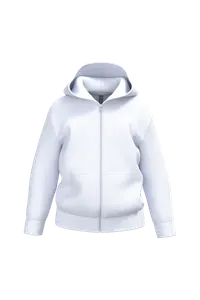 Sweat-shirt recyclé zippé à capuche enfant - Kariban | White