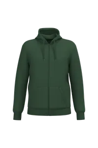 Sweat-shirt recyclé zippé à capuche unisexe - Kariban | Forest Green