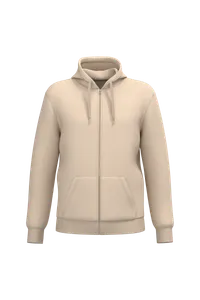 Sweat-shirt recyclé zippé à capuche unisexe - Kariban | Light Sand