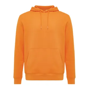 Sweater à capuche léger en coton recyclé à personnaliser Iqoniq Rila - iqoniq | Orange