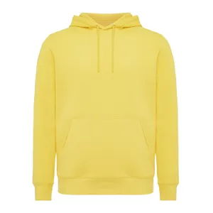 Sweater à capuche léger en coton recyclé à personnaliser Iqoniq Rila - iqoniq | Jaune