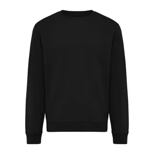 Sweater à col rond en coton recyclé IQONIQ Torla - iqoniq | Noir