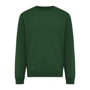 Sweater à col rond en coton recyclé IQONIQ Torla - iqoniq | Forest green