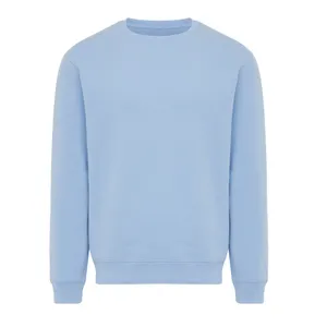 Sweater à col rond en coton recyclé IQONIQ Torla - iqoniq | Sky blue