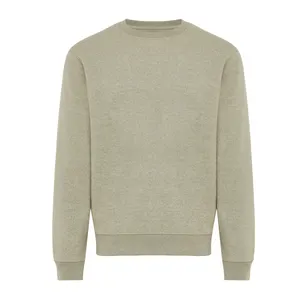 Sweater à col rond en coton recyclé IQONIQ Torla - iqoniq | Light heather green