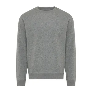 Sweater à col rond en coton recyclé IQONIQ Torla - iqoniq | Light heather anthracite