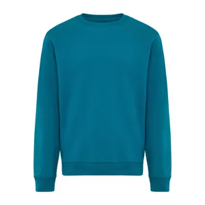 Sweater à col rond en coton recyclé IQONIQ Torla - iqoniq | Dark teal